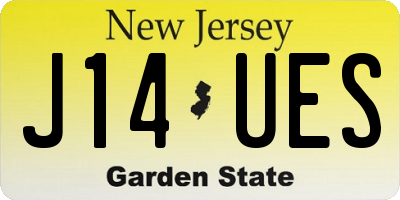 NJ license plate J14UES