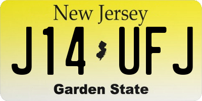 NJ license plate J14UFJ