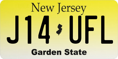 NJ license plate J14UFL