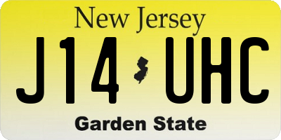 NJ license plate J14UHC