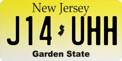 NJ license plate J14UHH