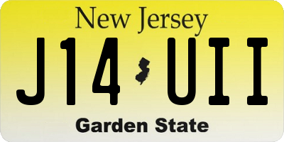 NJ license plate J14UII
