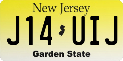 NJ license plate J14UIJ