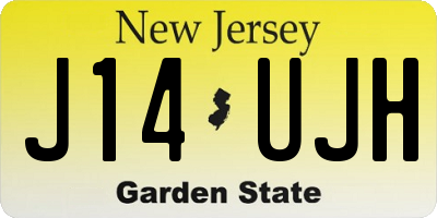 NJ license plate J14UJH