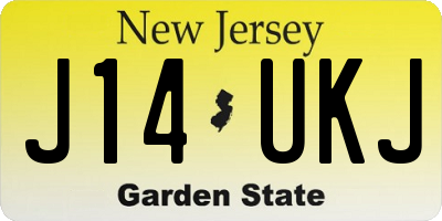 NJ license plate J14UKJ