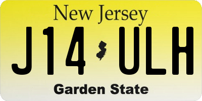 NJ license plate J14ULH
