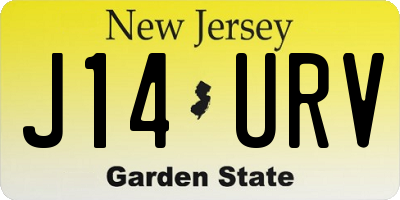 NJ license plate J14URV