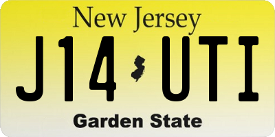 NJ license plate J14UTI