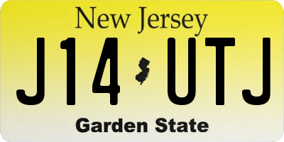 NJ license plate J14UTJ