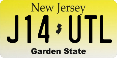 NJ license plate J14UTL