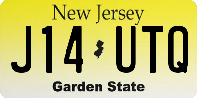 NJ license plate J14UTQ