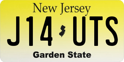 NJ license plate J14UTS
