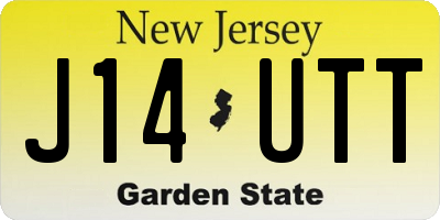 NJ license plate J14UTT