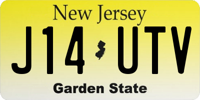 NJ license plate J14UTV
