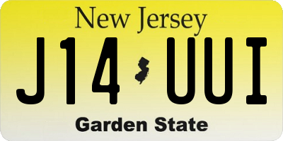 NJ license plate J14UUI