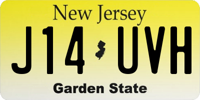NJ license plate J14UVH