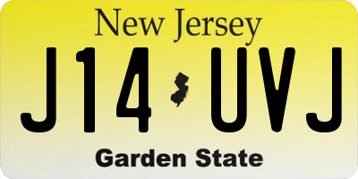 NJ license plate J14UVJ