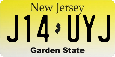 NJ license plate J14UYJ
