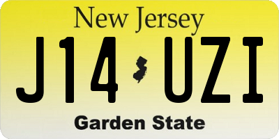NJ license plate J14UZI