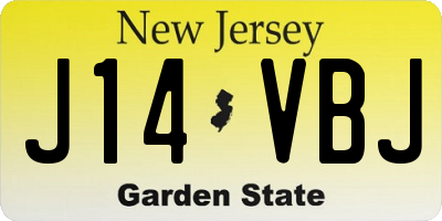 NJ license plate J14VBJ