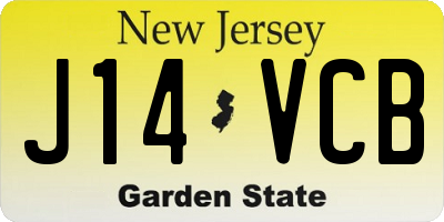 NJ license plate J14VCB