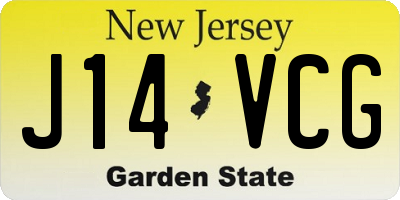 NJ license plate J14VCG