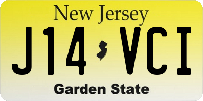 NJ license plate J14VCI