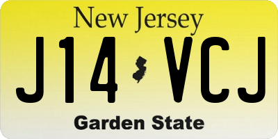 NJ license plate J14VCJ