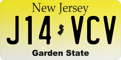 NJ license plate J14VCV