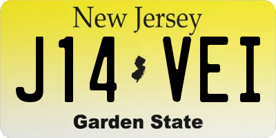 NJ license plate J14VEI