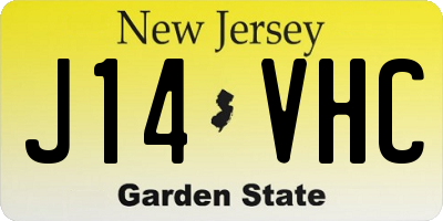 NJ license plate J14VHC