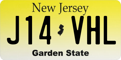 NJ license plate J14VHL