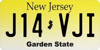 NJ license plate J14VJI