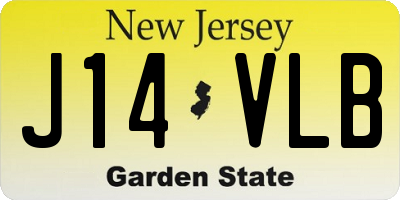 NJ license plate J14VLB