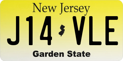 NJ license plate J14VLE