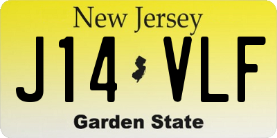 NJ license plate J14VLF