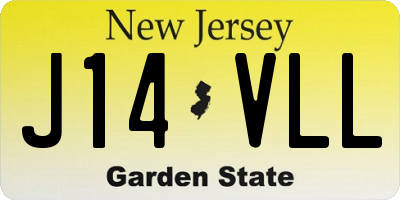 NJ license plate J14VLL