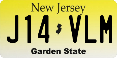 NJ license plate J14VLM