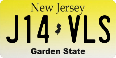 NJ license plate J14VLS