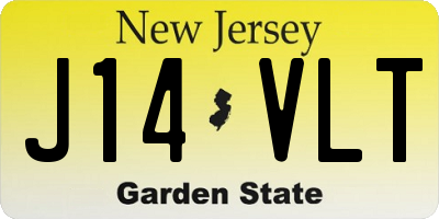 NJ license plate J14VLT