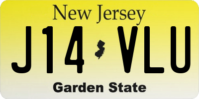 NJ license plate J14VLU