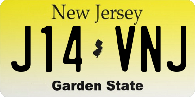 NJ license plate J14VNJ