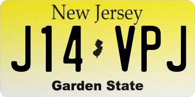 NJ license plate J14VPJ