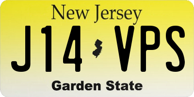 NJ license plate J14VPS