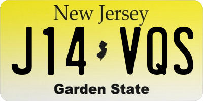 NJ license plate J14VQS