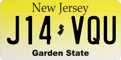 NJ license plate J14VQU