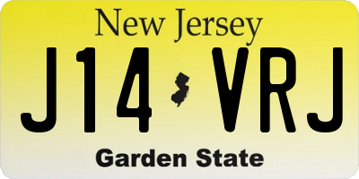 NJ license plate J14VRJ