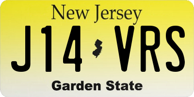 NJ license plate J14VRS