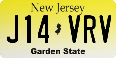 NJ license plate J14VRV