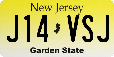 NJ license plate J14VSJ